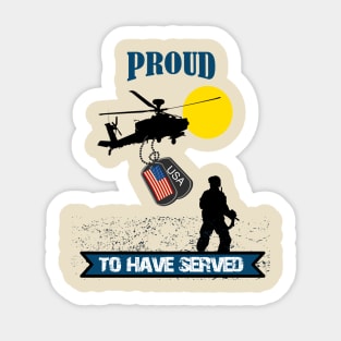 Proud to have served Sticker